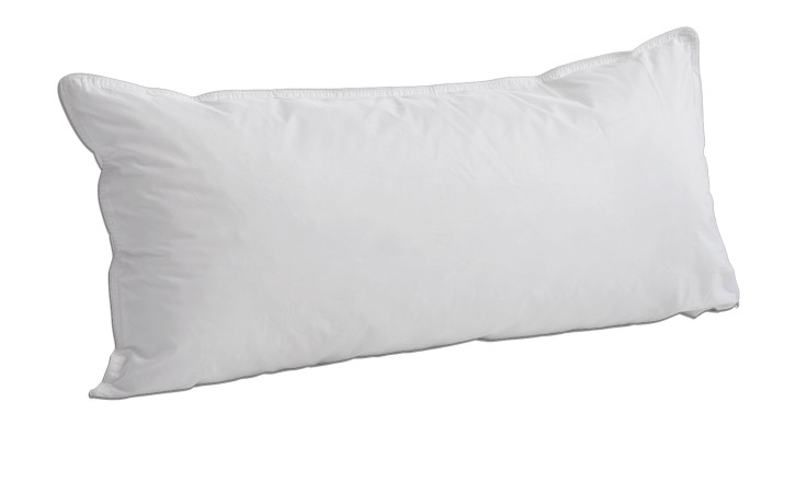 Das Schlafmond Kissen Kugeln zum Träumen 40 x 80 cm ist ein weißes Perkal-Kissen mit weicher Kugelfaserfüllung.