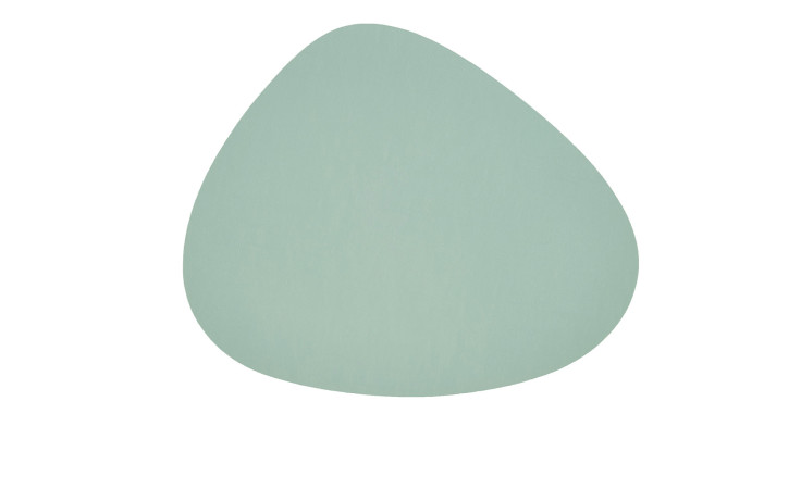 Unregelmäßiger, abgerundeter Glasuntersetzer Kaja 14 x 11,5 cm in grün-ideal für moderne Textil Dekorationen.