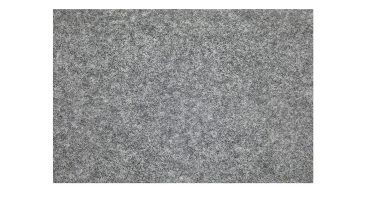 Grauer Kunstrasen Garden 100 x 200 cm mit weicher, melierter Textur, ideal als Teppich grau auf weißem Untergrund.