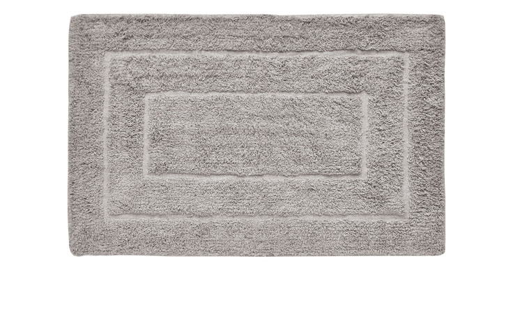 Rechteckiger taupefarbener andiamo Badematte Havanna, 50 x 80 cm, strukturiert mit erhöhtem Rand und Plüschoptik.
