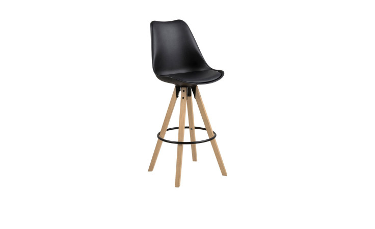 Barhocker Dylanin der Farbe Schwarz