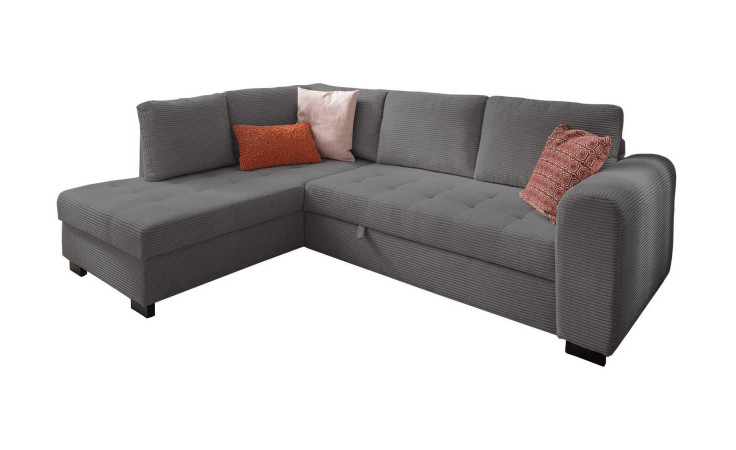 Wohnlandschaft Joachim in Grau, Ottomane links