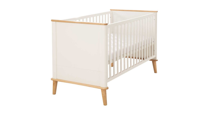 Kombi-Kinderbett Pauline, weiß mit Absetzungen in Artisan Eiche Dekor