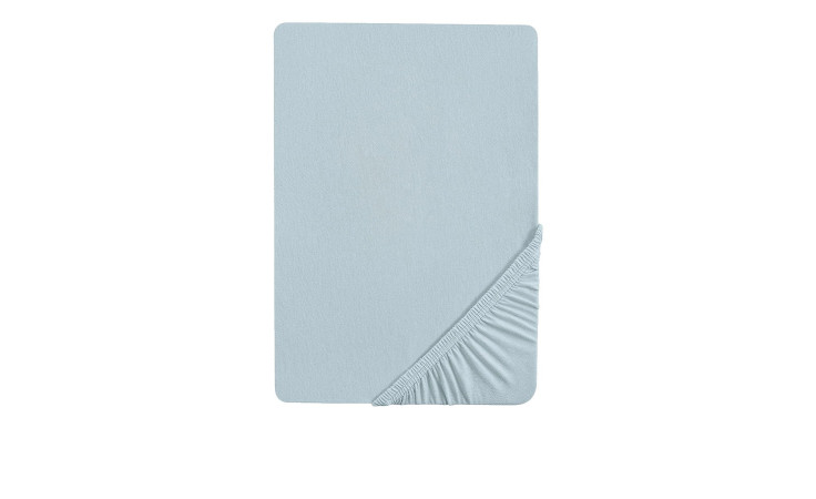 Kinder-Spannbettlaken Lil Planet in der Farbe Hellblau - Sky aus Baumwolle.