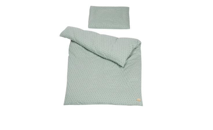 Kinder-Bettwäsche Lil Planet 100 x 135 cm in der Farbe Grün - Frosty Green aus Mischgewebe.