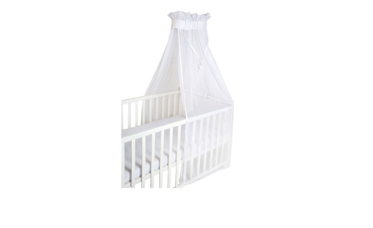 Babybett-Himmel Air in Weiß aus einem Mesh-Material.