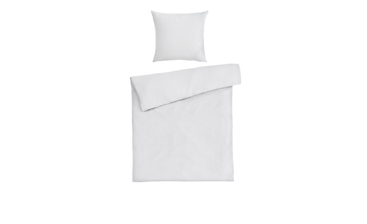 Musselin Bettwäsche 155 x 220 cm in weiß.