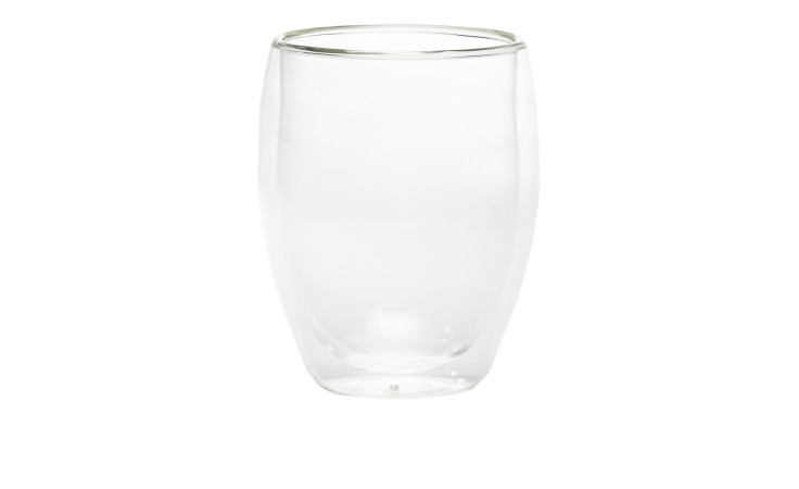 Glas 390 ml  doppelwandig aus Borosilikatglas.