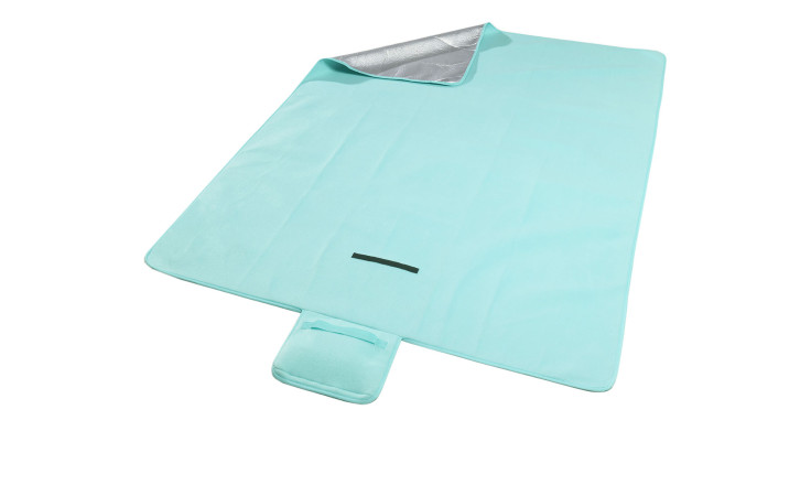 Picknickdecke 130 x 180  cm in türkis aus Polyester.