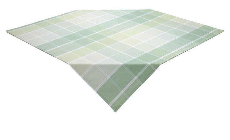 Tischdecke 100 x 100 cm grün aus Baumwolle.