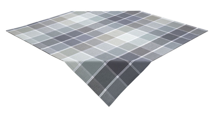 Tischdecke 100 x 100 cm in grau aus Baumwolle.