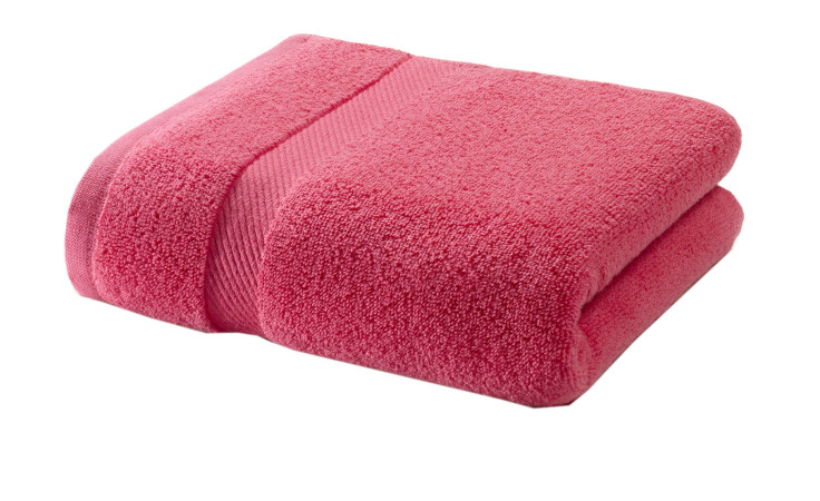 Handtuch 50 x 100 cm in Pink aus Baumwolle.