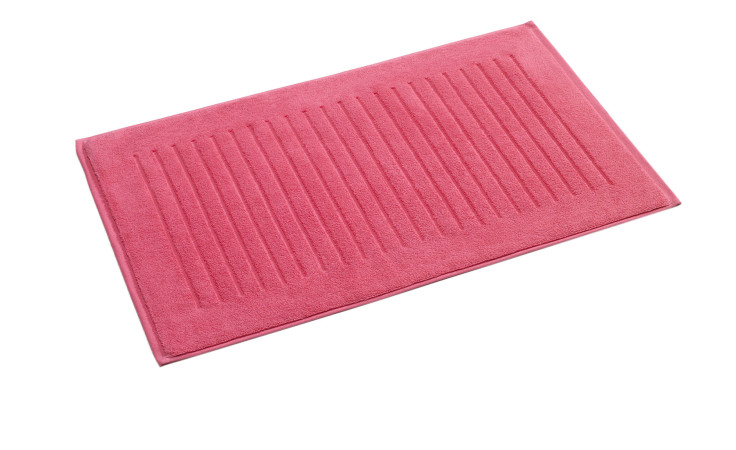 Badematte 50 x 80 cm in Pink aus Baumwolle.