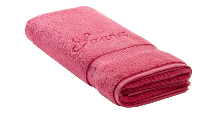 Saunatuch 70 x 200 cm in Pink aus Baumwolle.