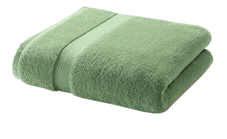 Duschtuch 70 x 140 cm in grün aus Baumwolle.