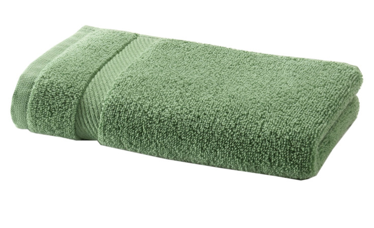 Gästetuch 30 x 50 cm in grün aus Baumwolle.