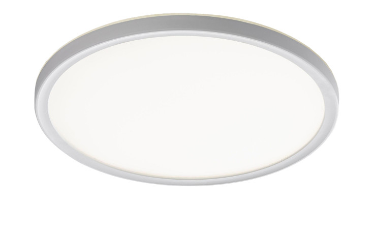 Runde, moderne LED-Deckenleuchte Plain 29 cm mit glattem, gefrostetem Cover und Leuchtmittel inklusive.