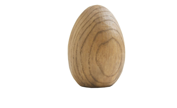 Ei stehend 14.5 cm Holzfarben