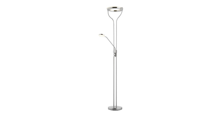 Die LED-Stehleuchte Seattle II 180 cm verfügt über zwei verstellbare LEDs auf einem runden Sockel, in großer und kleiner Ausführung.
