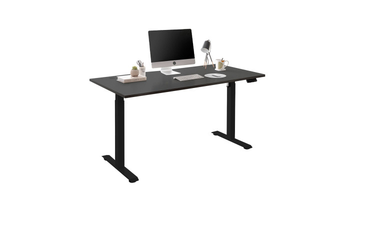 Schreibtisch Britta, in der Farbe schwarz, elektrisch höhenverstellbar