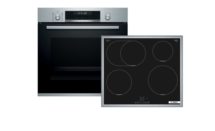 Backofen-Set BOSCH, HBD675CS61 _Backofen, HBA578BS0 & Kochfeld, PIF645BB5E