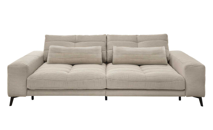 Big Sofa Husum, Stoff in Stoff, Cord Optik, inklusive 2 Nierenkissen