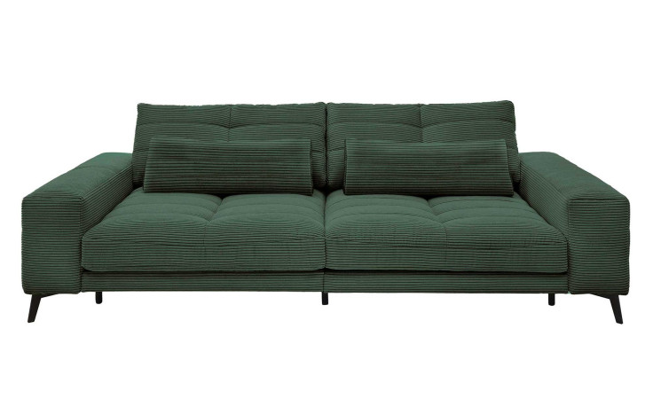 Big Sofa Husum in Winter Moss, Cord-Optik, inklusive 2 Rückenkissen und 2 Nierenkissen