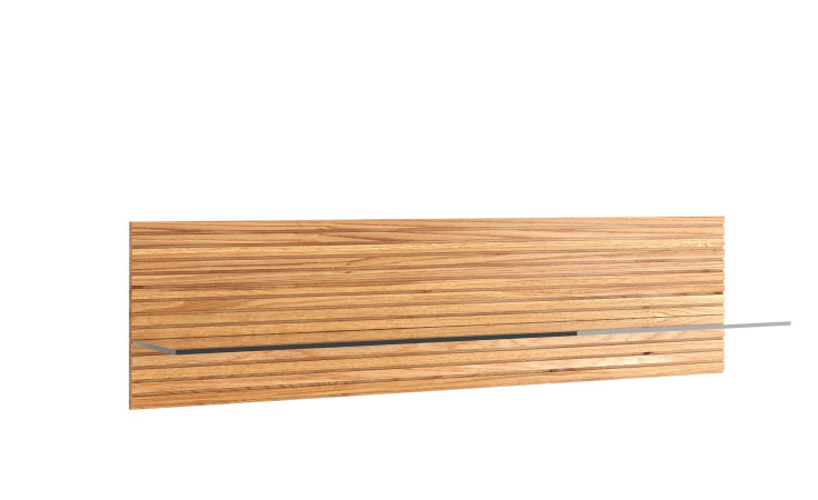 Wandboard Milano, in der Farbausführung Akustikeiche mit einem Glasboden