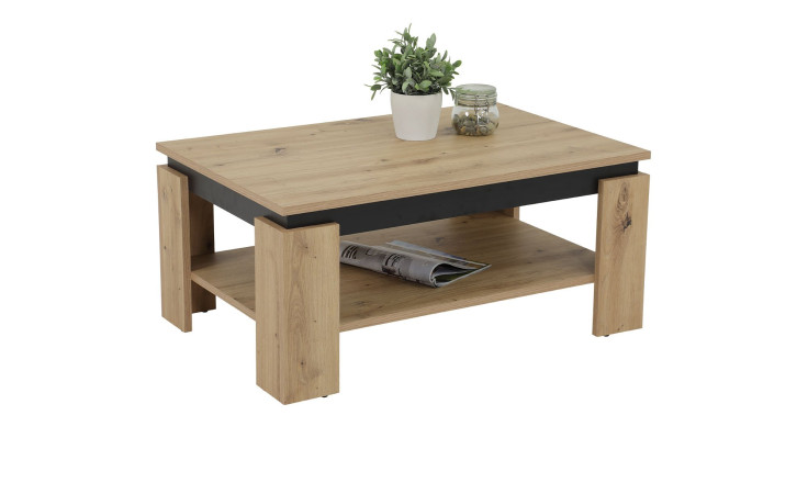 Couchtisch Torsten im Dekor Artisan Eiche, Schrägansicht