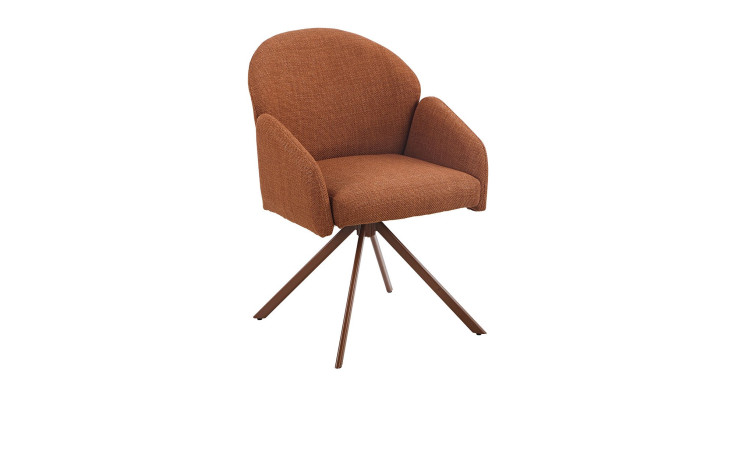 Stuhl Hilda in der Farbe rot-braun