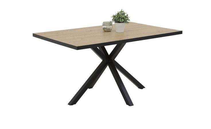 Vierfußtisch in der Farbe Artisan Eiche