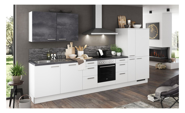 artego Küche Feel Face Alpinweiß Steel Nachbildung