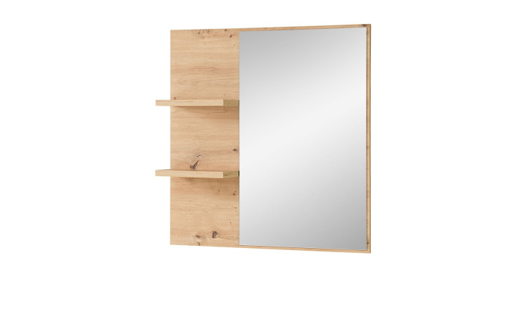 Spiegel mit Rahmen und Ablagen in Artisan Eiche-Dekor