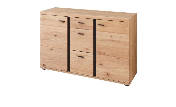 Kommode in Altesche massiv gebürstet und Old Artisan-Dekor, mit 2 Türen und 3 Schubladen