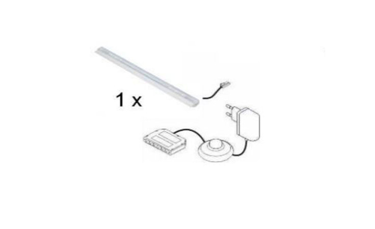 Glasbodenbeleuchtung für Vitrine Leander, 1 Stück in neutralweiß