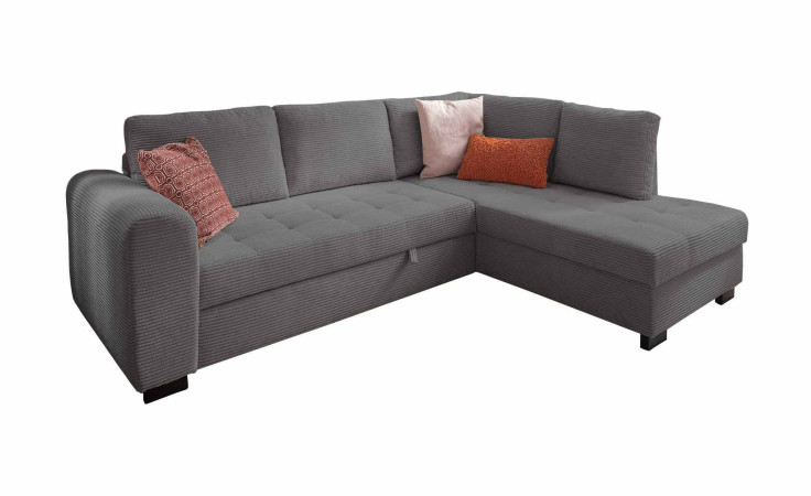 Wohnlandschaft Joachim in Grau, Ottomane rechts