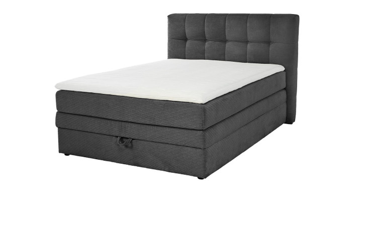Boxspringbett Antonia de Luxe in der Farbe Grau