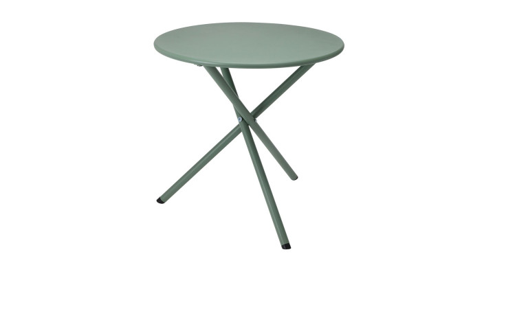 Beistelltisch in grün aus robustem Stahl, klappbar