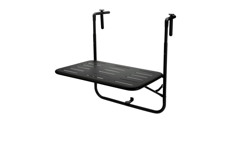 Balkontisch Menard Metall Stahl schwarz, klappbar