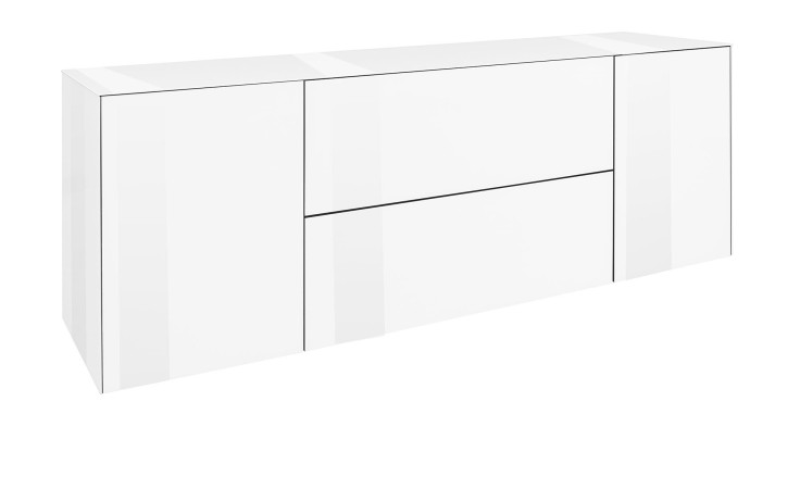 Lowboard Couleur in der Farbe Ice-White, Schrägansicht