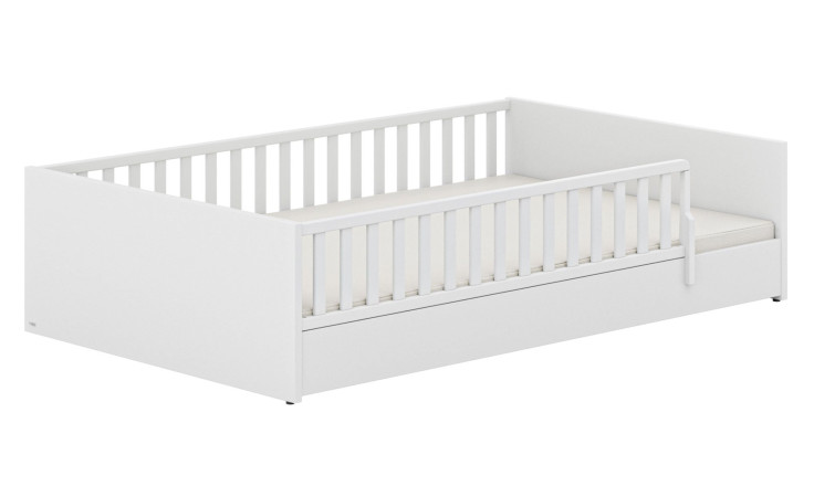 Bodenbett Little Flo in Kreideweiß. Ausführung Little