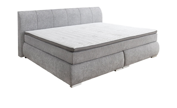 Boxspringbett Family, in der Farbausführung Grau