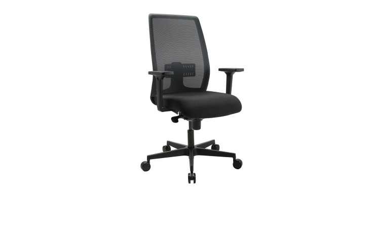 Drehstuhl WorkArt 40 von Topstar in schwarz, ergonomisch geformte Rückenlehne