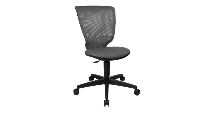 Drehstuhl Sunny mit Bezug aus grauem Polyester-Stoff