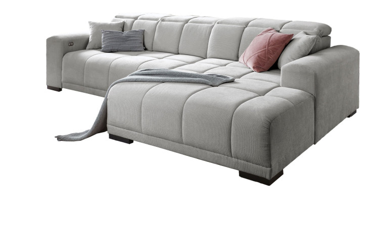 Wohnlandschaft Marbella mit silbernem Bezugsstoff