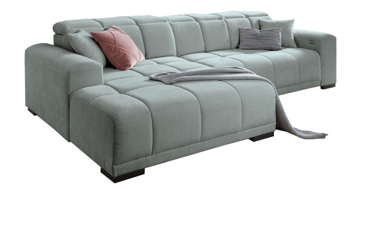 Wohnlandschaft Marbella in einem blauen Bezugsstoff