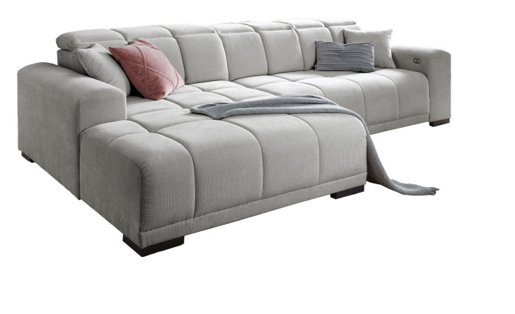 Wohnlandschaft Marbella in einem silbernen Bezugsstoff