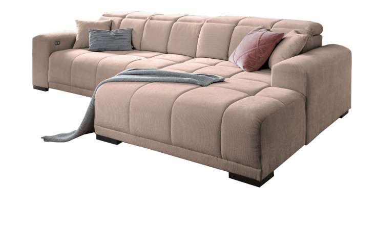 Wohnlandschaft Marbella in einem rosanen Bezugsstoff