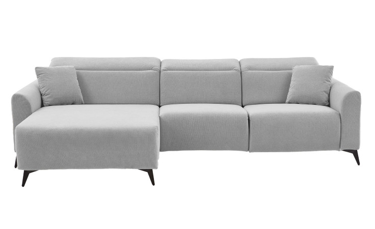 Wohnlandschaft Triest in einem Bezugsstoff in grau