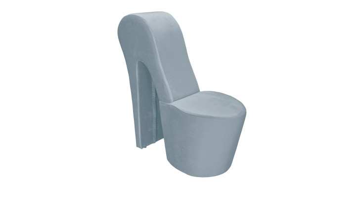Sessel Siena in pastellblau, High-Heel-Form, Ansicht schräg seitlich